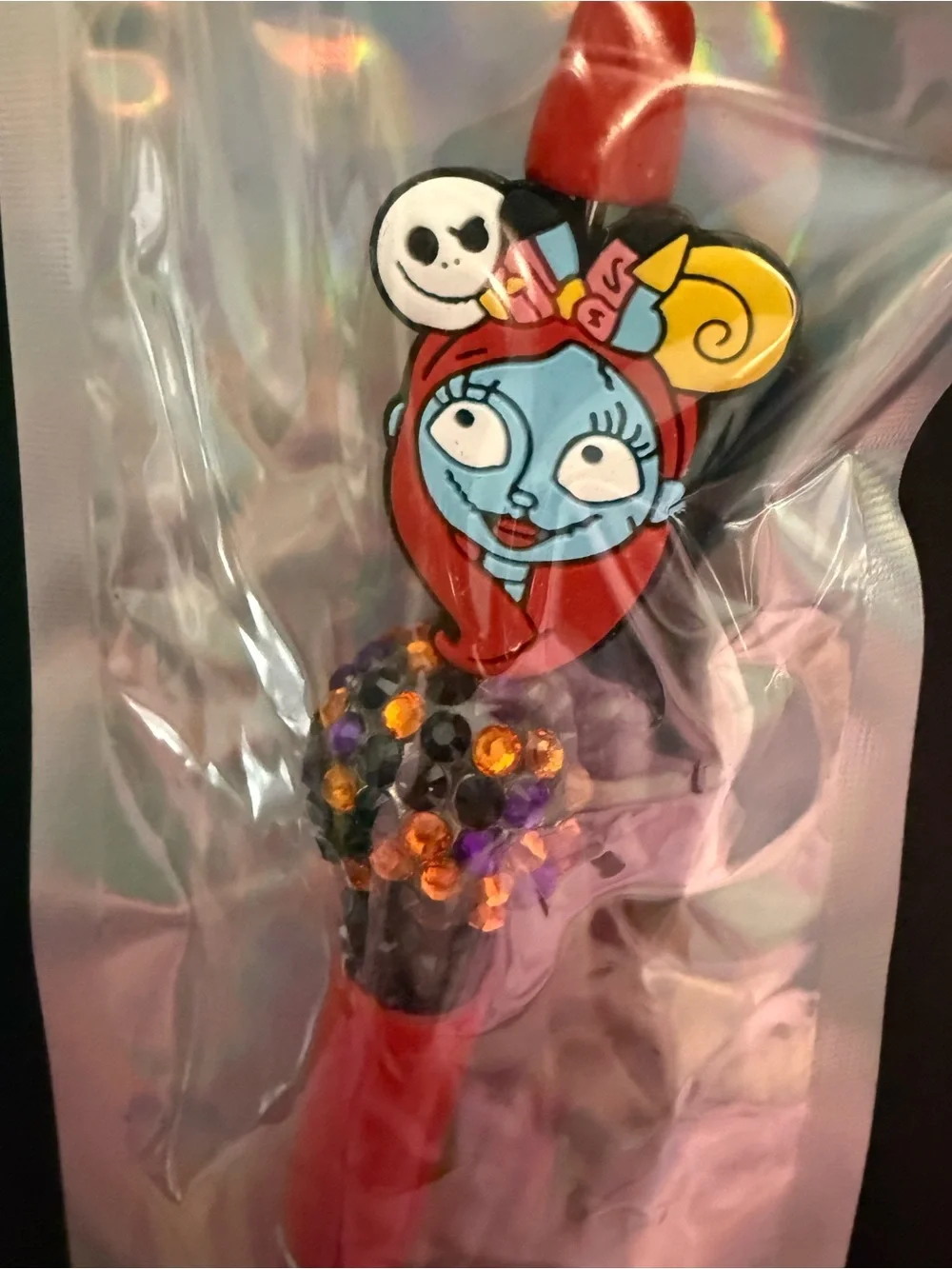 Handmade Sally NBC Whimsical Beaded Red Pen